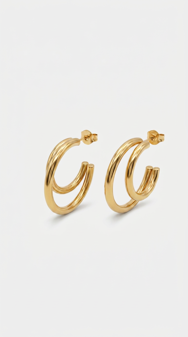 DOUBLE HOOPS EARRINGS