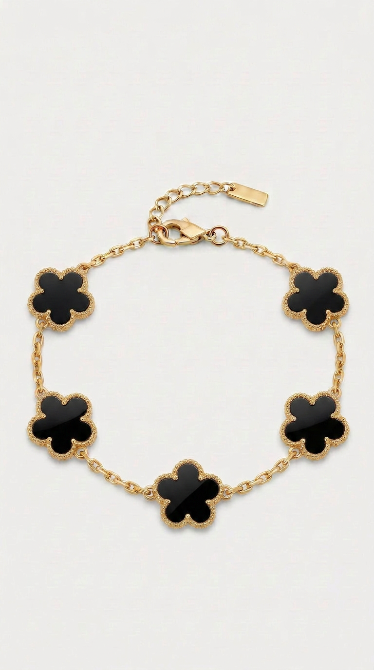 KLØVER BRACELET (sort)